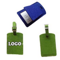 Felted Luggage Tag With Metal Buckle